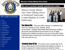 Tablet Screenshot of murraysfamilymartialarts.com